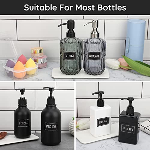 Image of Segbeauty Soap Dispenser Waterproof Labels, 36 Packs Self-Adhesive Minimalist Labels Stickers for Bottles, Farmhouse Bathroom Kitchen Laundry Removable Cleaning Label for Shampoo Dish Soap Deter-Gent