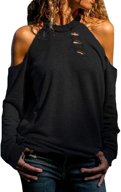 Shoulderless sweatshirt Clearance