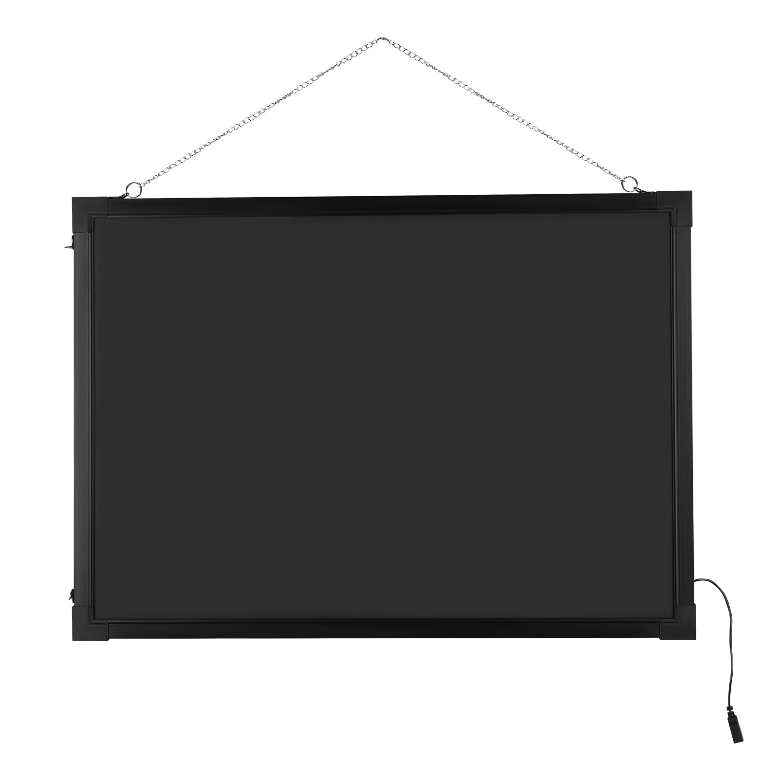 Schwarz LED Schreibtafel Buntes LCD Schreibtablett Leuchttafel DIY Leuchtende Werbetafel mit 7 Farbvariationen 18 Lichteffekten LCD Writing Tablet für Dekoration Werbetafeln 50 * 70CM