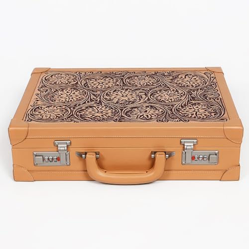 American Darling Jewelry Case Hand Tooled Genuine Leather Women's Bag Western Handbag Purse |Briefcase2