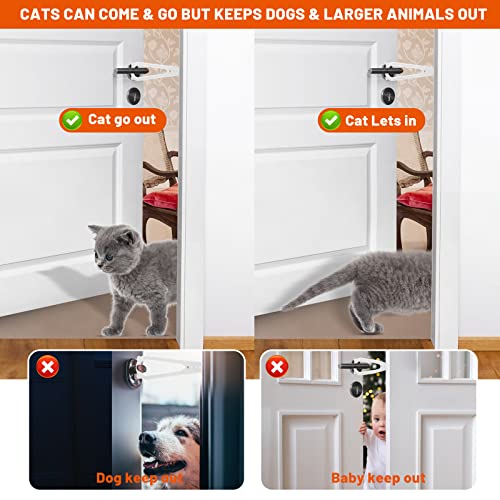 2PCS Cat Door Holder Latch,Cat Door Alternative - No Need for Baby Gate and Pet Door Installs Fast Flex Latch Strap Let… - Image 5