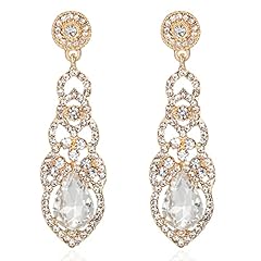 gold tone-white crystal