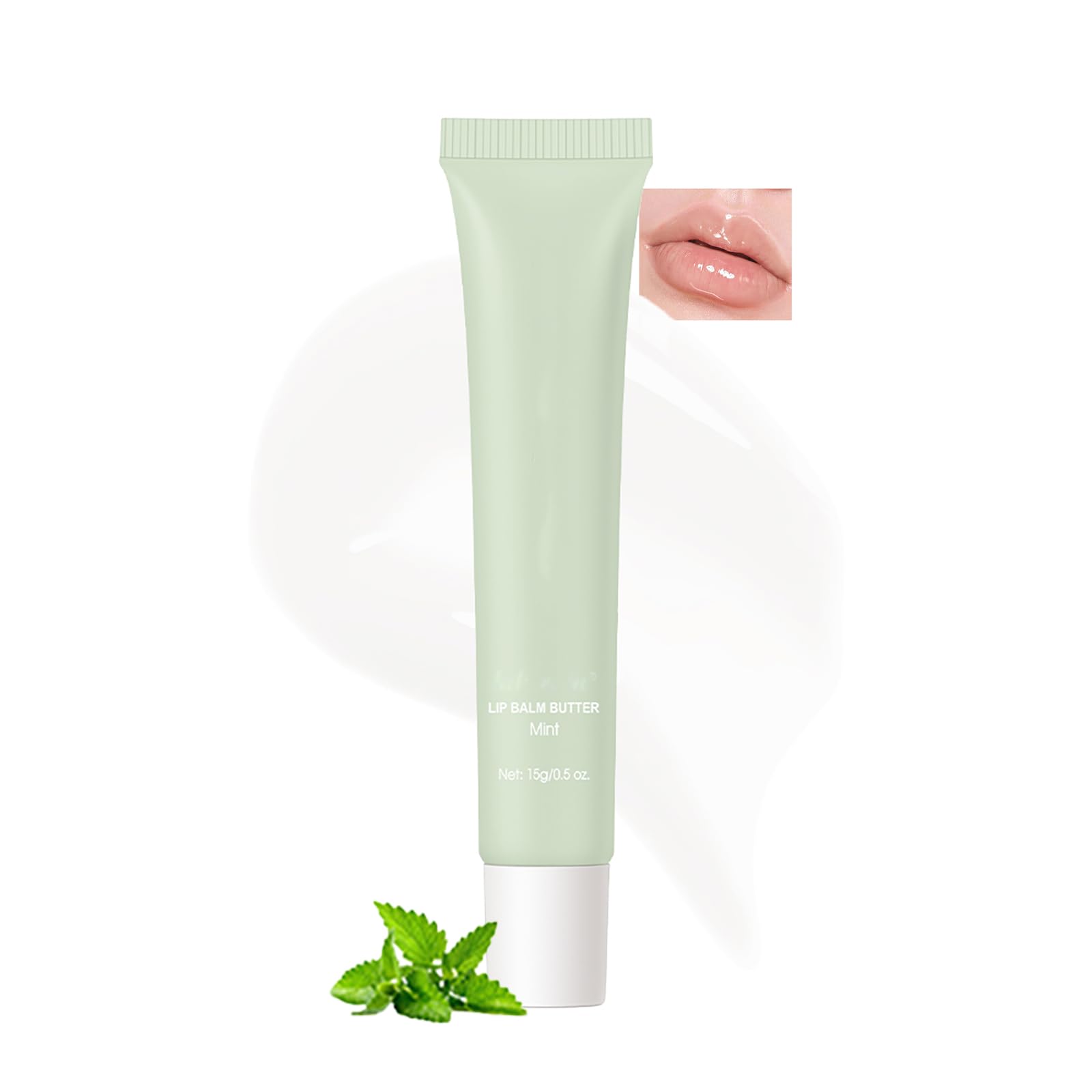 Mint Lip Butter, Sheer Tinted, Deep Nourishing Plant-Based Vegan Chapstick, Instant Moisture, Shine and HydrationSoothing Lip Care, Lip Balm for Dry, Cracked and Chapped Lips, #2 Mint