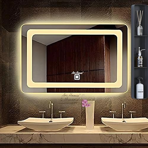 Premium Wall Mounted Rectangular Backlit Digital Led Mirror with...