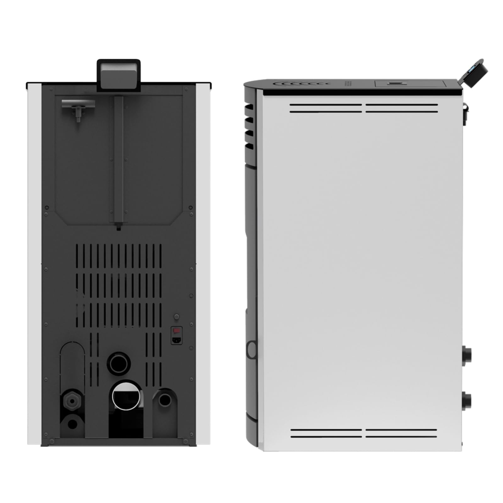 ROBIN WOOD- Enya Aqua Pelletofen Wassergeführt mit Wlan-Modul [12 KW, 15 KW, 18 KW, 24 KW, 30 KW] Energieeffizienzklasse A++/ A+ | Pelletheizung, Heizung (15 KW, Bordeaux)