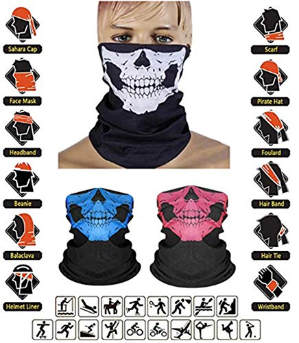 8 Pezzi Motorcycle Face Masks Skull Classic