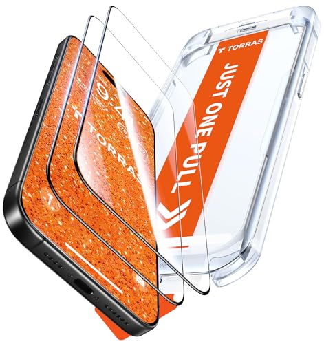 TORRAS for iPhone 17 Pro Max Screen Protector [12Ft Military-Grade Shatterproof] [9H+ Aerospace Tempered Glass] Anti-Scratch Full Coverage Fit Screen Protector 17 ProMax 6.9' 2-Pack