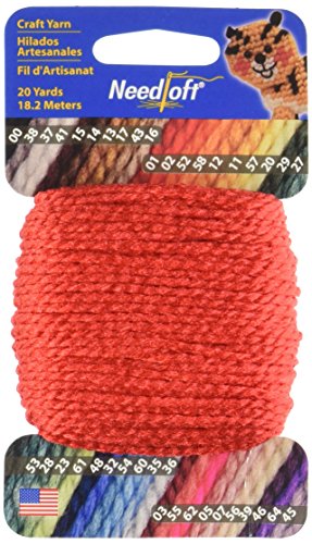 Needloft Craft Yarn, 20-Yard, Christmas Red