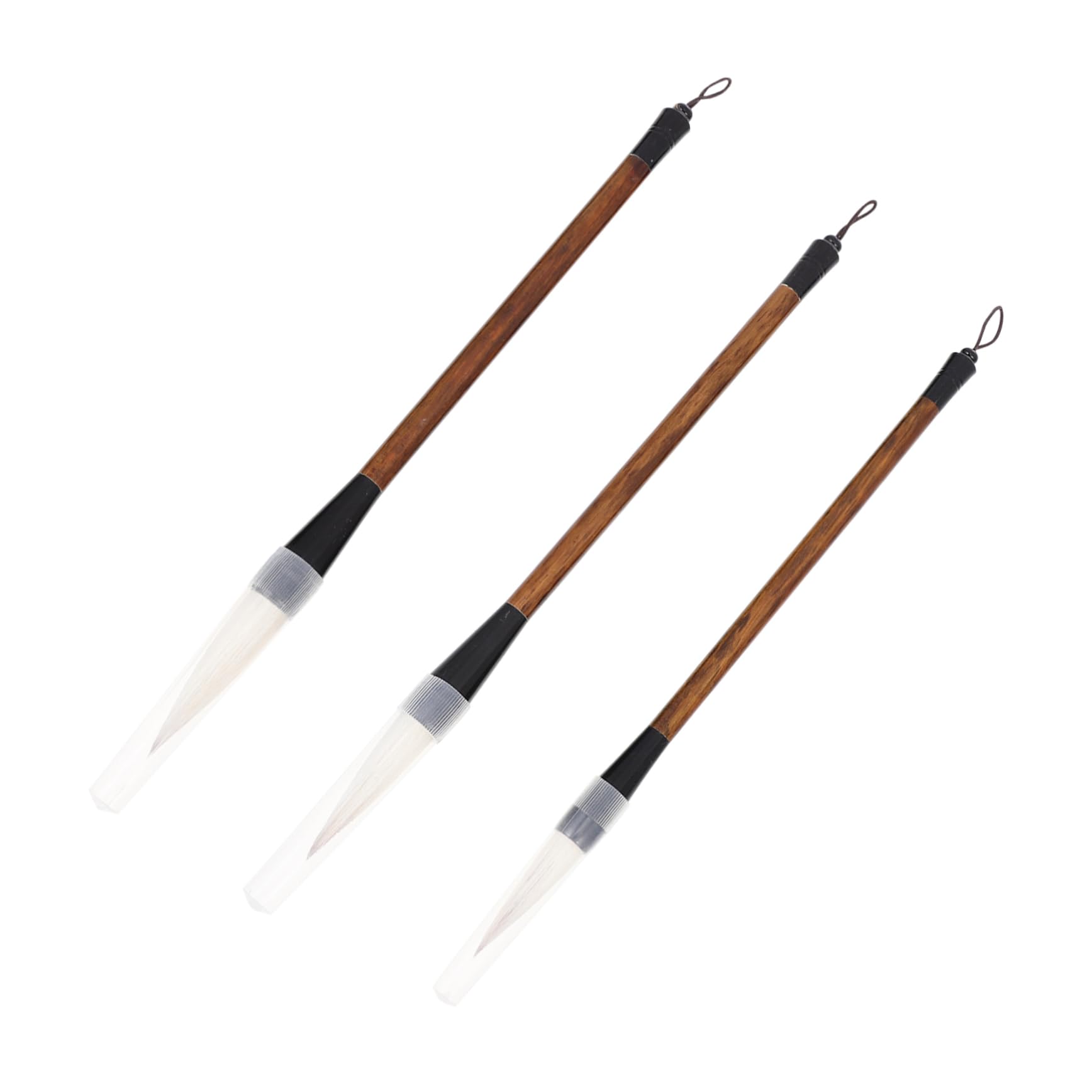 Gogogmee 3Pcs Calligraphy Brush Retro Writing Brushes for School Art Smooth Grip Lightweight Durable for Beginners Students for Traditional Ink Painting