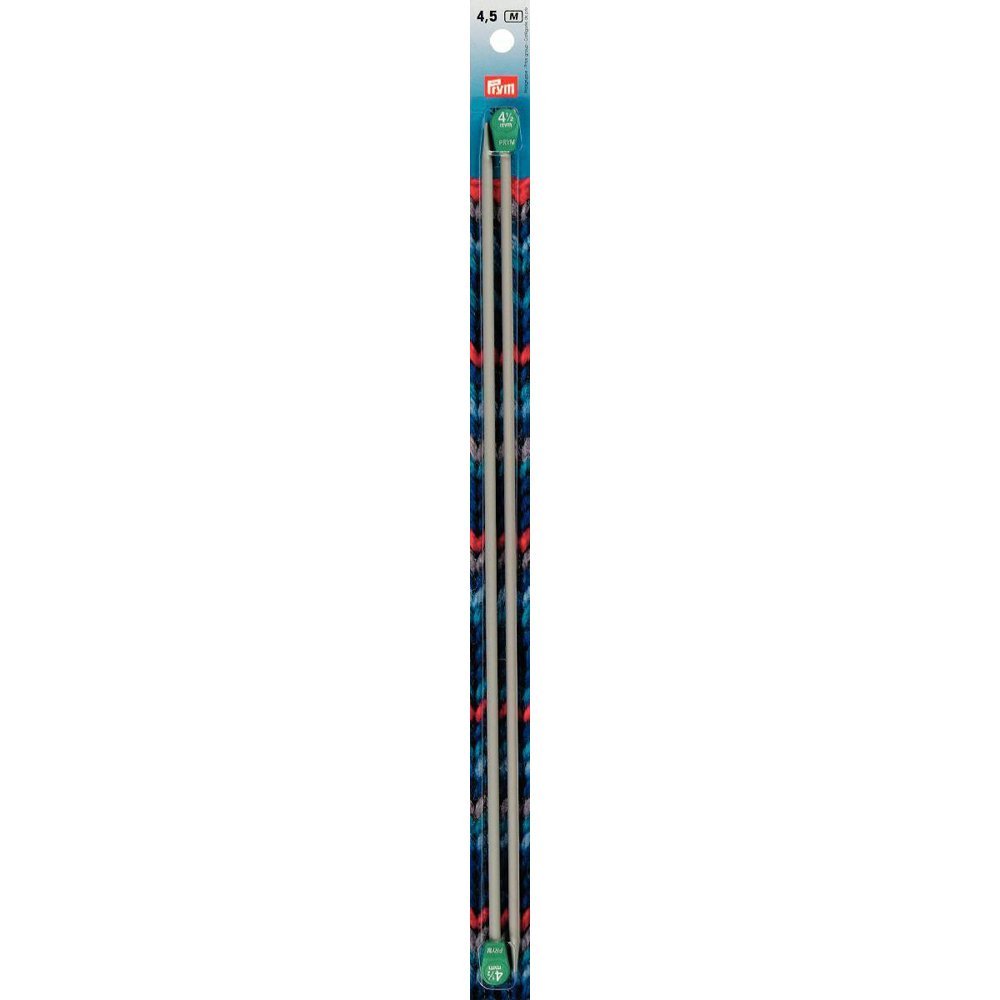 Prym Single-Pointed Knitting Pins alu Pearl Grey 35 cm 4.50 mm
