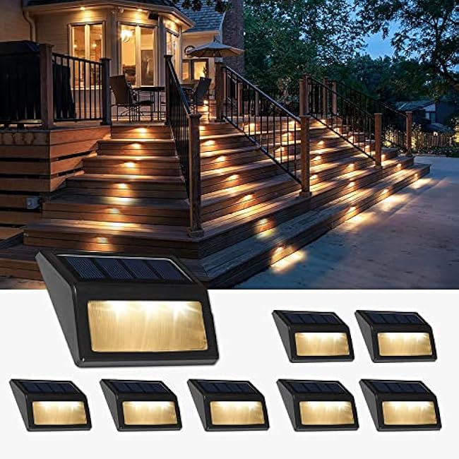 Solar Lights Deck Step Lights Warm White