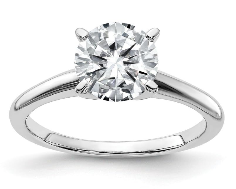 Moissanite 1 Carat Ring For Men Round Moissanite Stone Ring Amazi...