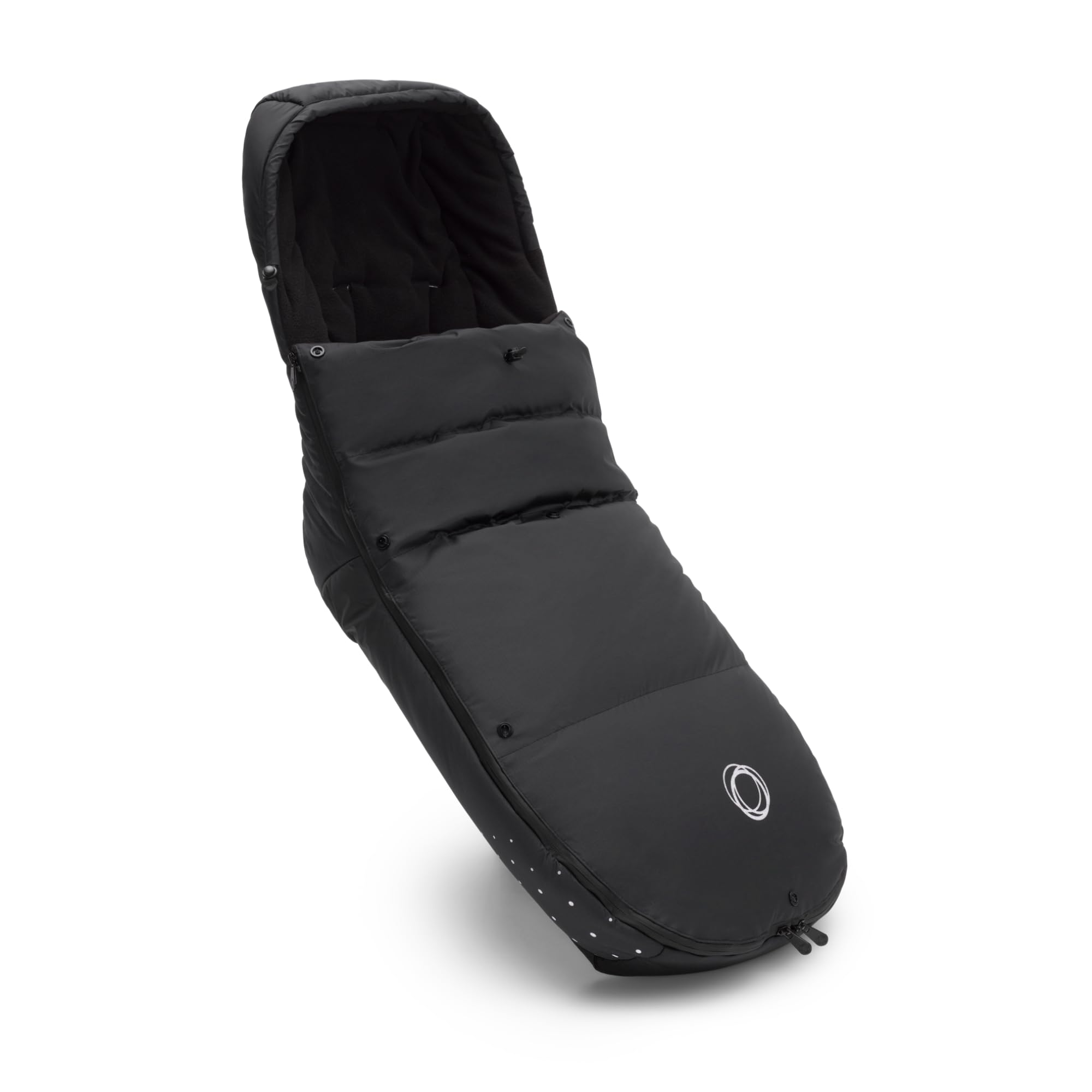 Bugaboo Sacco a Pelo Performance Invernale, Accessorio Essenziale per il Passeggino con Cappuccio, Poggiapiedi e Cerniera Bi-direzionale, Caldo e Confortevole, in Midnight Black