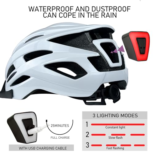 Bike Helmet for Adult Men Women with Multi-Mode Rear LED