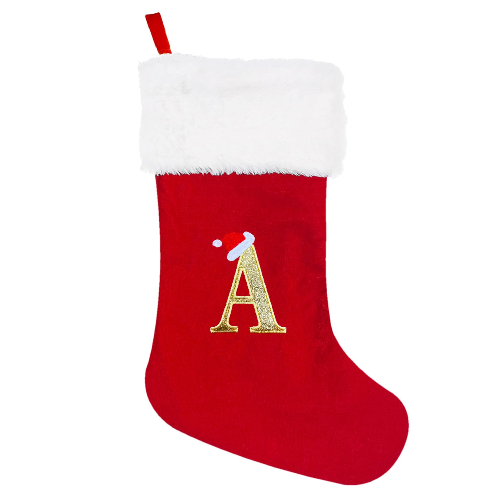 Tsophreniq Christmas Socks Velvets Embroidered Letter Stocking Decoration for Home XmasTree Hanging Ornament Gift Navidad Socks for Adults
