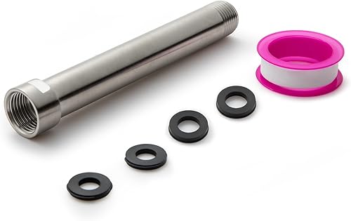 Miniatura 18 de OFFO Brazo de extensión de cabezal de ducha, extensión de brazo de ducha, extensor de cabezal de ducha hecho de acero inoxidable 304, extensión