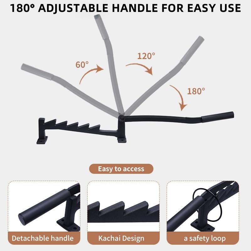 Yinnhom Log Splitter Wall Mounted, Manual Wood with Screws Log Splitter, Portable Firewood Splitter, Efficient Wood Kindling Splitter Firewood Cutter, Splitting Kindling Tool for Home & Outdoor Use - Image 3