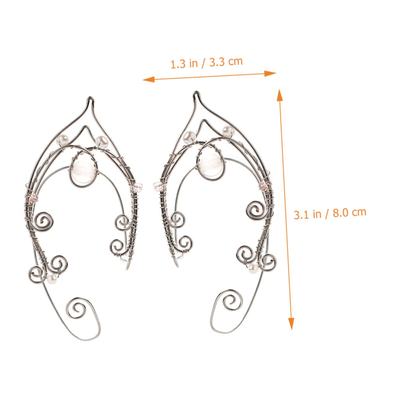 GALPADA 4 Pares De Aretes De Plata De Elfo Piercings Joyas De Plata Orejeras Orejeras Orejas De Elfo Para Mujeres Aretes De Hadas Aretes Para Mujeres Joyería De Hadas Aretes Y Envolturas