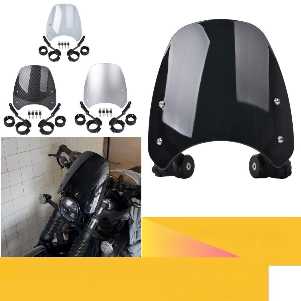 Aumento Parabrisas Deflector de Aire para Parabrisas Motocicleta, Protector, Accesorios Motor para Bonneville para Bobber (2017-2025 2024)