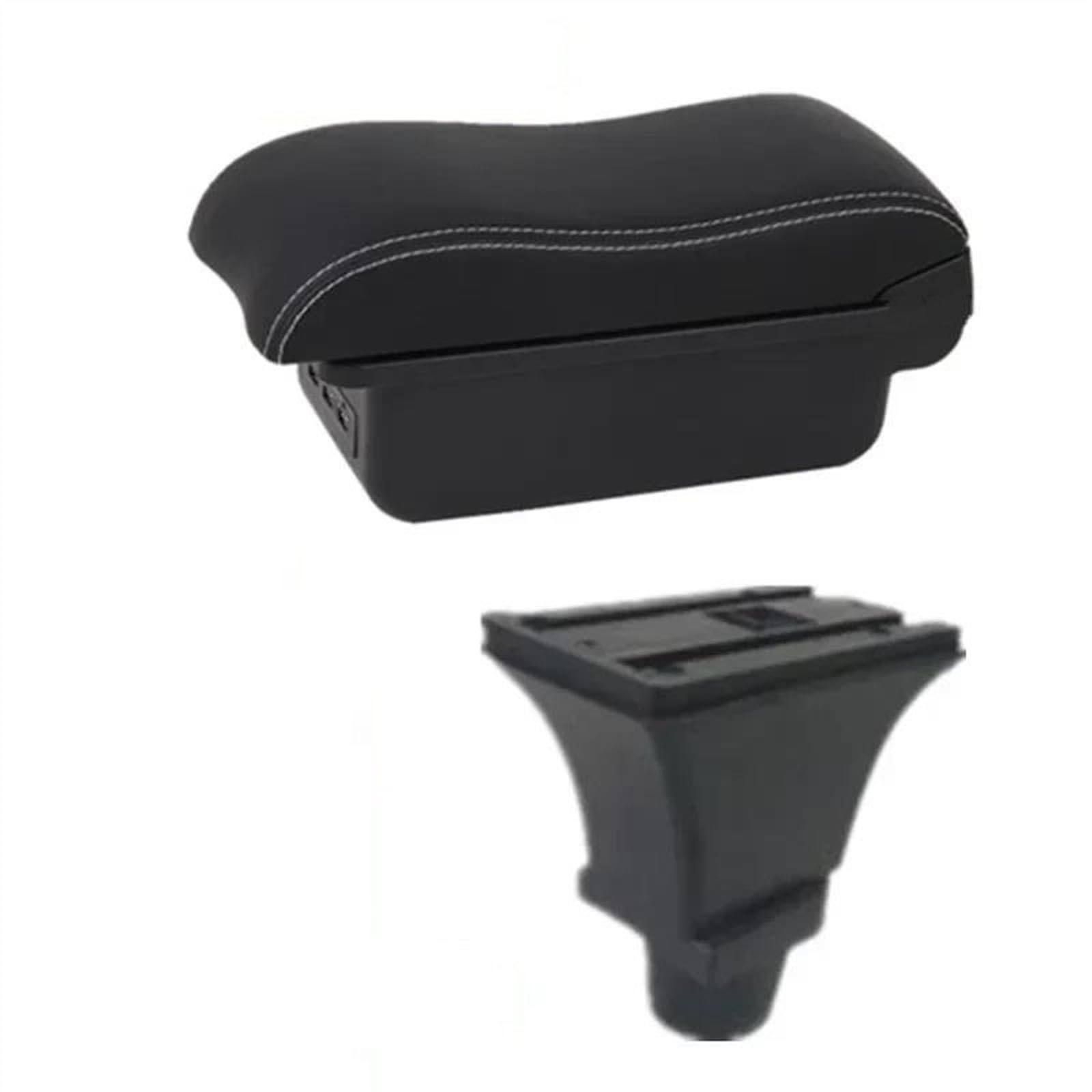 Ysdsls B2 White Line 3Usb Pu Leather Car Decoration Shape Center Console Multifunctional Storage Box For Aygo