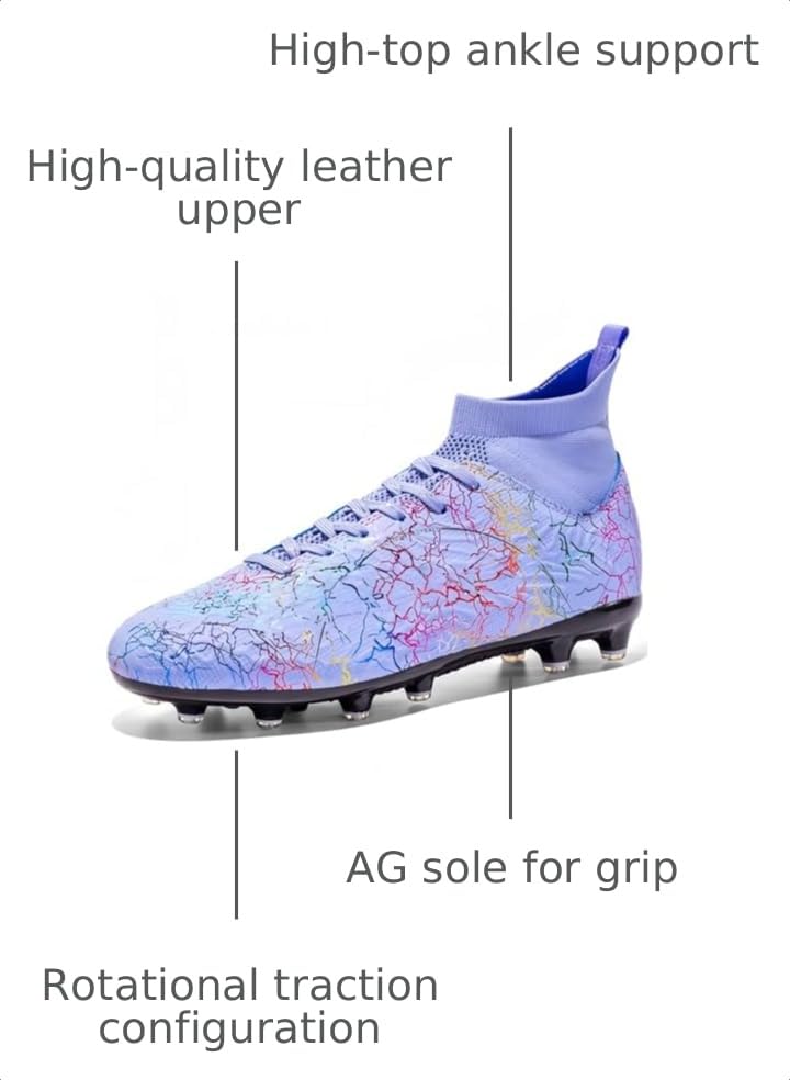Image of Mens Soccer Cleats Womens Indoor Soccer Shoes Wide Baseball Turf Shoes Adult Youth Rugby Shoes Big Boys Small Spikes AG TF Football Boots