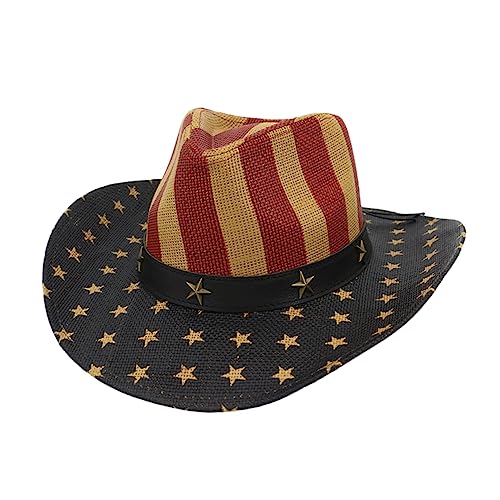 LIFKOME Western Cowboy Hat Boys Hats Retro Clothes Toys for Cosplay Accessories Black Hat Vintage Hat 4th of July Headwear Mens Top Hat Boys Outfits Men's Multifunction Supplies Straw