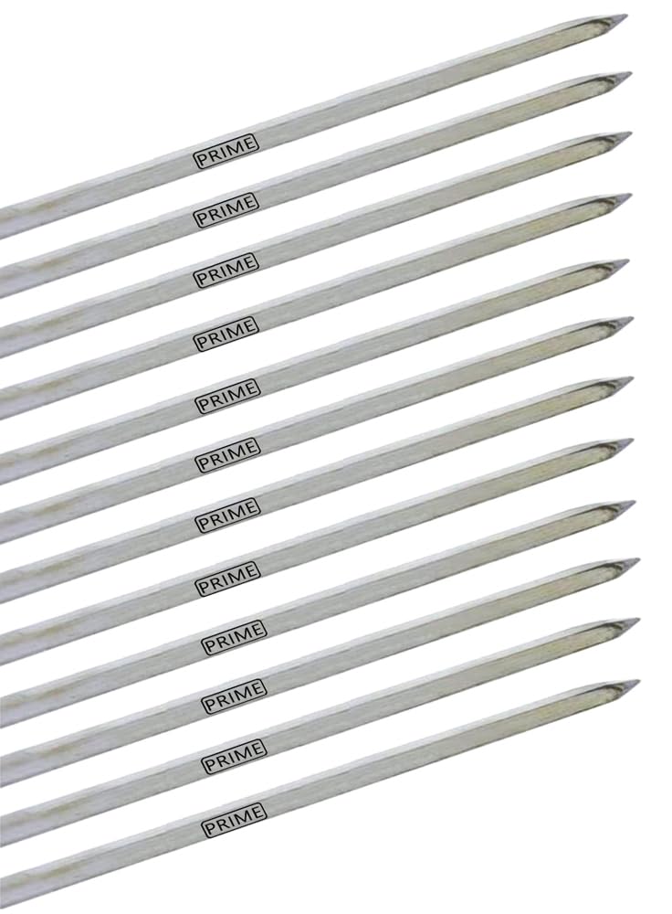 Prime Bakers and Moulders Stainless Steel Square Barbecue skewers Sticks for Grilling Seekh Kebab Tikka - BBQ Grill (4) (B0CDMYWPGJ) Amazon Price History, Amazon Price Tracker