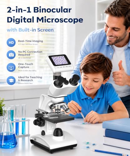 Image of PalliPartners 40x-2000x Biological Compound Trinocular Microscope