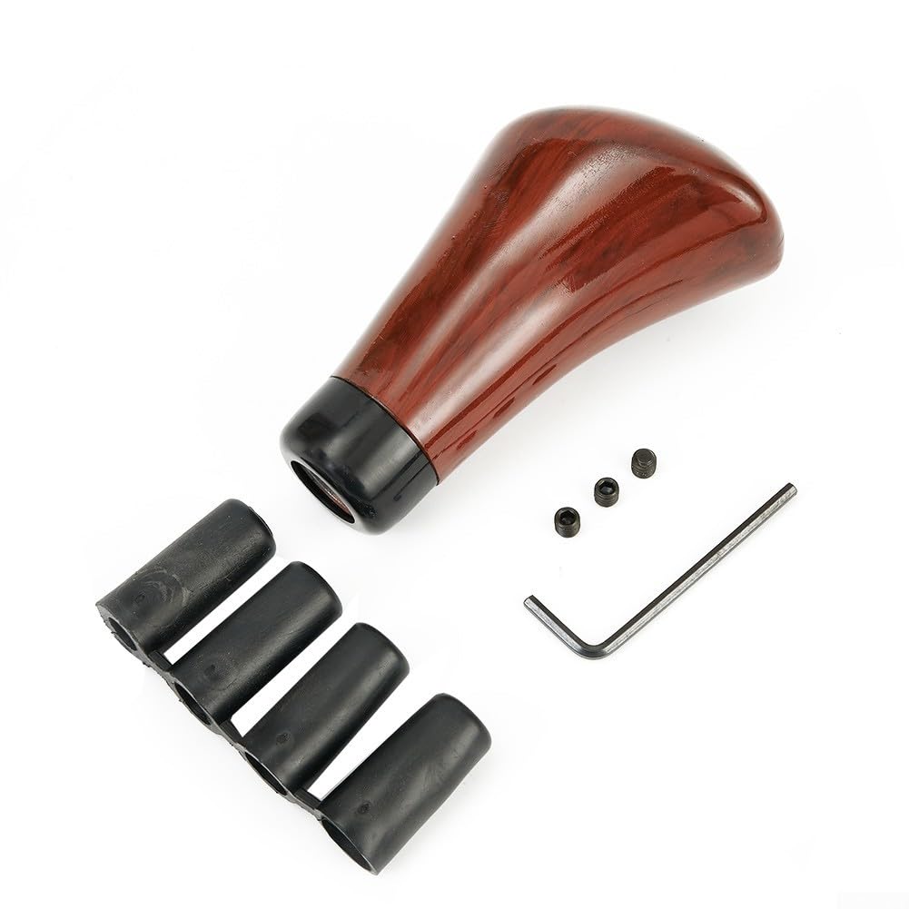 Set di pomello del cambio per auto con venature del legno di noce, per cambio manuale, per interni del veicolo M8 M10