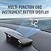 Compact Car Head Up Display HUD for OBD2 Vehicles, Featuring Speed and Temperature Monitoring