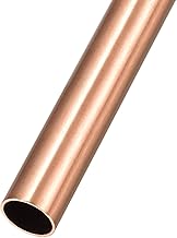 METALLIXITY Copper Pipe (16 mm DE x 1 mm Wall T x 100 mm L), Seamless Metal Straight Tube - Brass Round Tube for Home Decor Machinery DIY Crafts