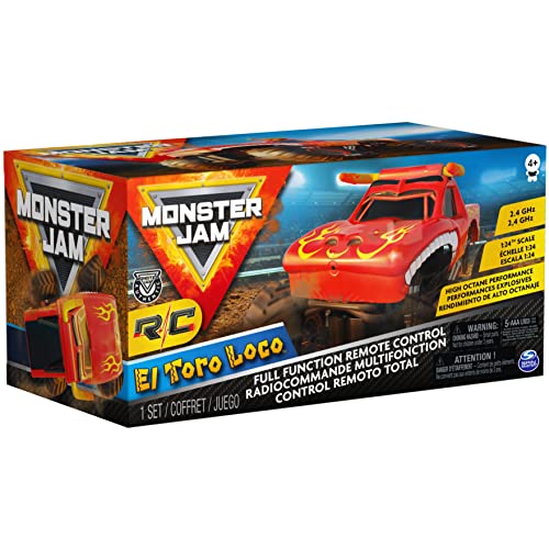 Monster Jam, Official El Toro Loco Remote Control Monster Truck, 1:24 Scale, 2.4 Ghz, For Ages 4 And Up #TOP6