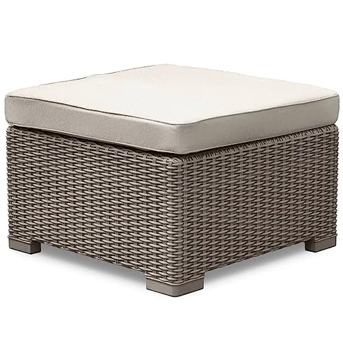 Sgabello Cubo Keter Allibert - Effetto Rattan, Con Cuscino, Per Esterno - Foto 4