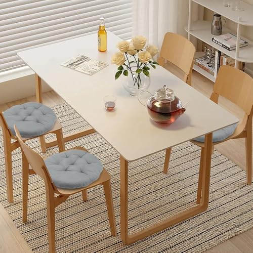 4er Set Stuhlkissen Rund 40cm,Runden Sitzkissen Gefüllte Sitzkissen,Stuhlkissen Anthrazit für Gartenstuhl,Bürostuhl,Balkonstuhl,Weiche Indoor & Outdoor Kissen Sitzpolster für Esszimmer,Wohnzimmer,Haus