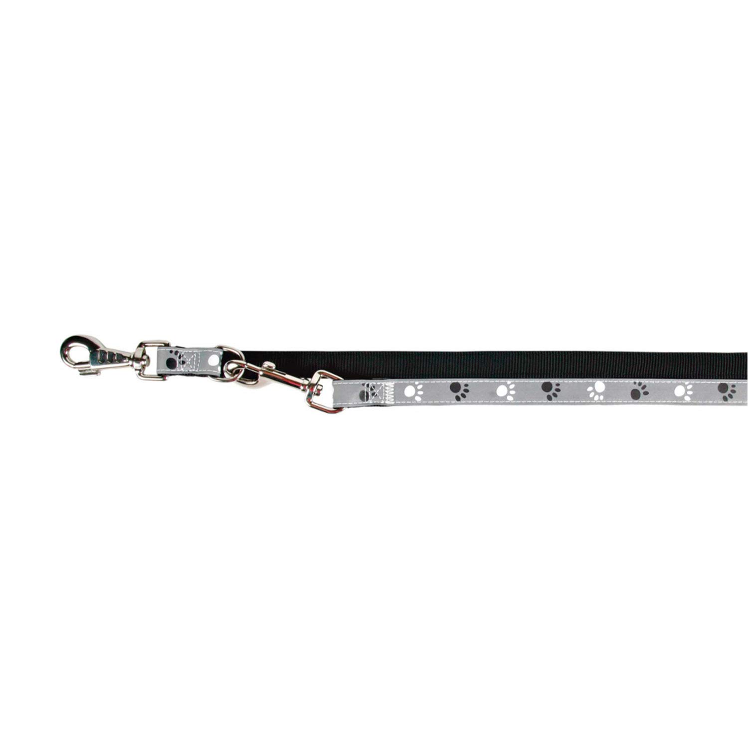 Modern Art Adjustable dog lead Silver Reflective L-XL: 2.00 m/25 mm black/grey (From 1m - to 2m in length) - highly reflective (B00121UG4G) Amazon Price History, Amazon Price Tracker