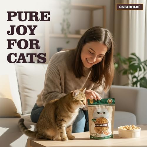 Image of Cataholic Chicken with Shrimp Chips Cat Treats, High Protein Crunchy Snacks, Natural Training & Reward Treats for All Cat Breeds, 50 g