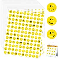 50 Sheets Smiley Face Stickers,Happy Smiling Face Stickers,Incentive Sticker for Reward Behavior Chart,Teacher Supplies, Classroom Supplies,Yellow