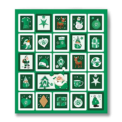 Premium Schoko-Adventskalender - Der lustige Weihnachts-Countdown bis Heilig Abend aus Fairtrade-Kakao + Mannschaftsposter/Fanposter + Fanshop-Gutschein (200 g) (SV Werder Bremen) Cover