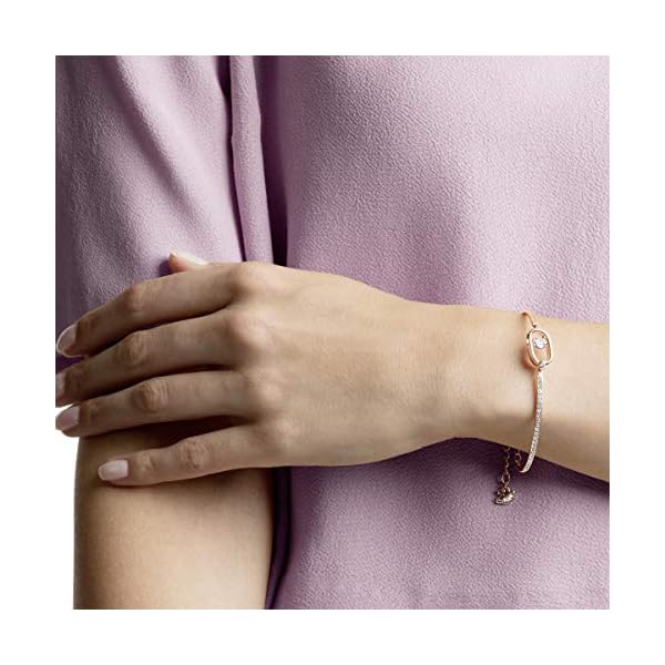 Swarovski Sparkling Dance North Bangle Bracelet with Clear Swarovski Crystals and Matching Pavé on a Rose-Gold Tone Plated Setting