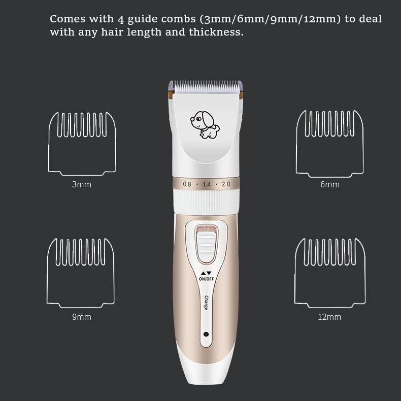 INF Wireless silent dog trimmer with accessories Gold/White - Image 4