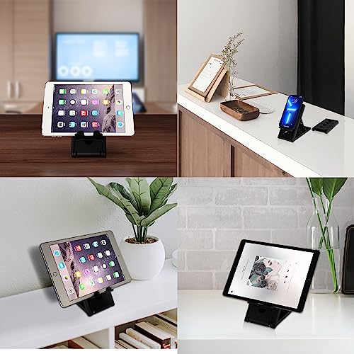 STRIFF Smartphone Stand, Tabletop, Foldable, Mobile Phone Stand, Tablet Stand, Smartphone Holder, Adjustable Height, Anti-Slip, Lightweight, Compact, Portrait and Horizontal, Easy to Carry(Black) - Image 3