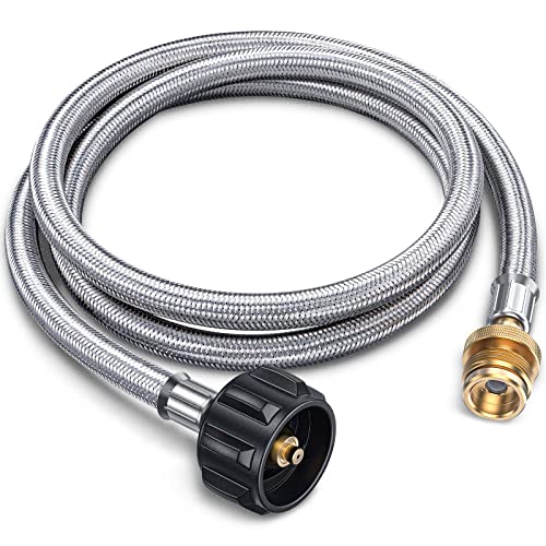 Alloxity 5FT Propane Hose Adapter 1lb to 20lb, Propane Adapter Hose