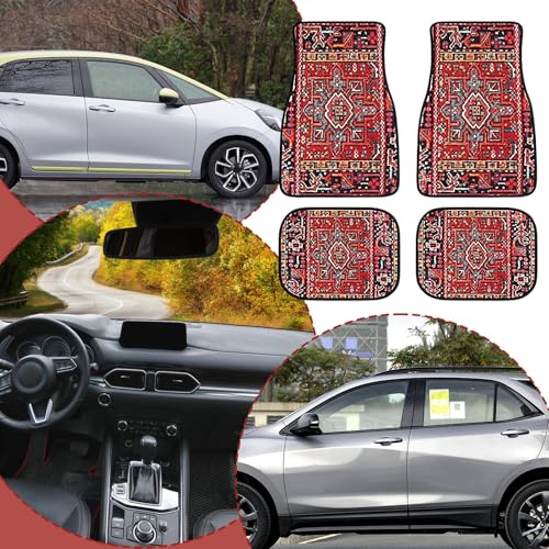 Alfombras bohemias para coche juego de 4 piezas universales delanteras y traseras 5