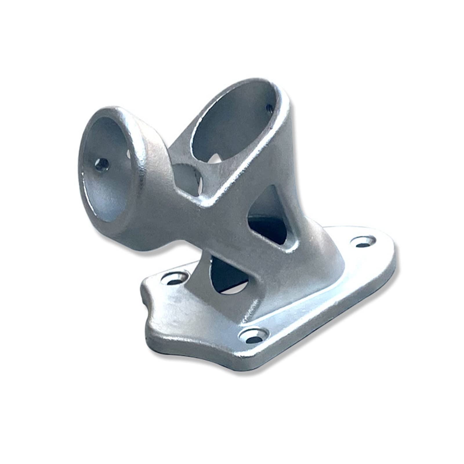 Marine Flagpole Seat Thickened Railing Base Electrolytic Polishing Casting Yacht Speedboat RV Stainless Steel Hardware Accessories(32mm Electrolytic)