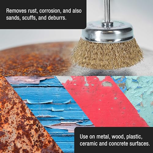 Dura-Gold DUR WBB7-SET 7-Piece Abrasive Brass-Coated Wire Wheel, Cup Brush thumb #4