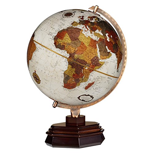 Replogle Globes Usonian Globe, Desktop World Globe, Bronze Metallic colored map, Raised Relief, 12