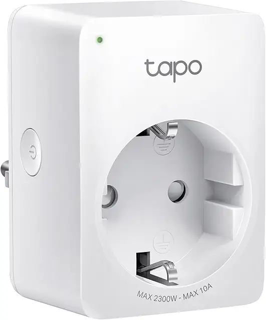 Imagen relacionada con Tapo P100MA - Mini enchufe inteligente con Wi-Fi habilitado para Matter, funciona con Alexa, 2,4 Ghz, ideal para programar la conexión/desconexión y ahorrar energía