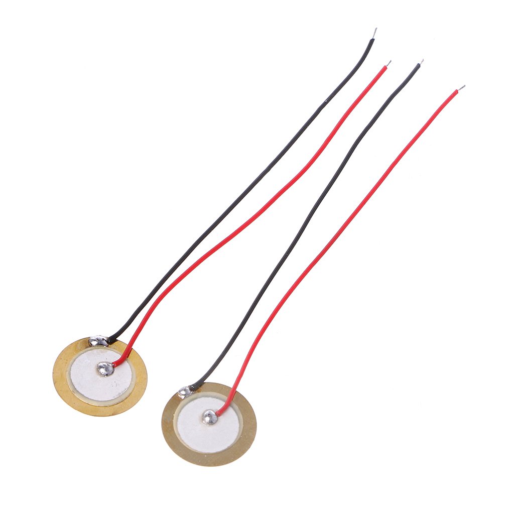 10 Pcs Piezoelectric Piezo Ceramic Plate 15mm for Buzzer Loudspeaker,PVC+Copper