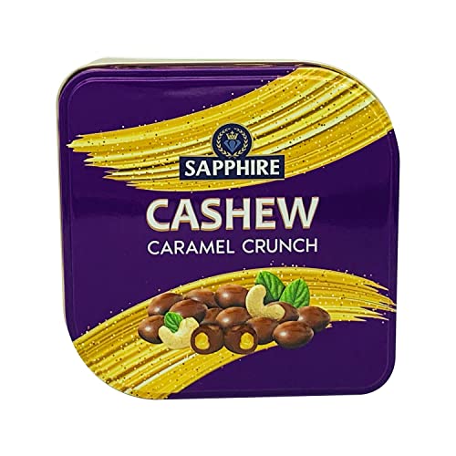 Image of Sapphire Chocolate Coated Cashew Caramel Crunch Nuts, 90 g | Mouth Melting Milk Chocolate With Nutritious and Nutty Crunch