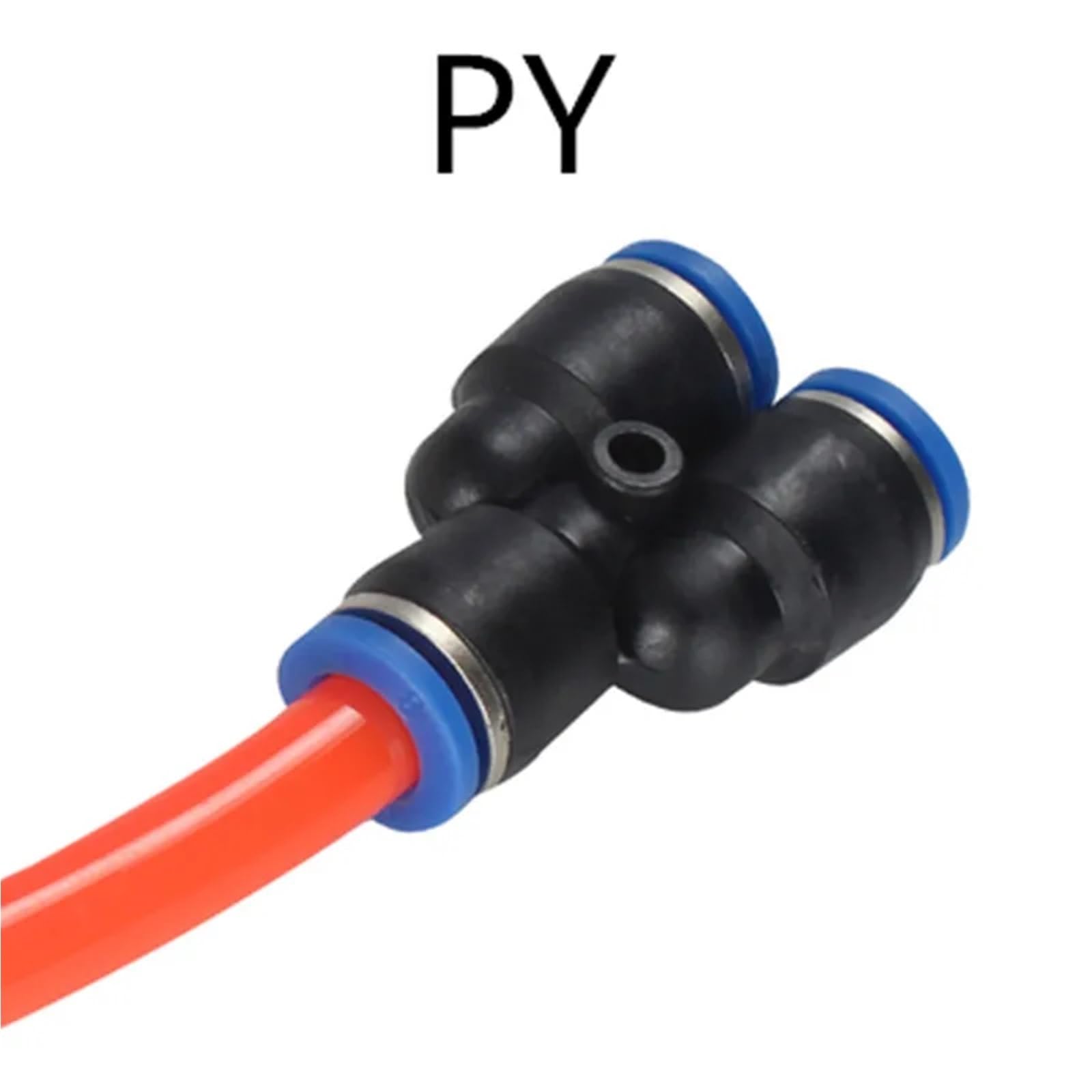 100 raccordi per tubi in plastica pneumatica a spinta rapida per collegamento aria acqua PY PW Connect 4 6 8 10 12 mm a forma di Y (PY-6 mm)